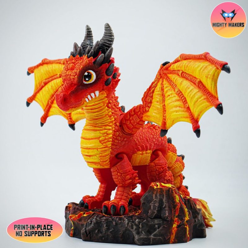 火焰龙-3D合纵社-3D打印模型STL格式3mf格式免费下载！