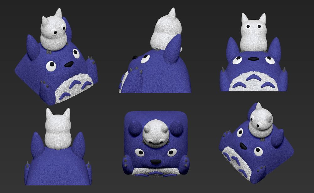 图片[2]-龙猫键盘帽-3D合纵社-3D打印模型STL格式3mf格式免费下载！