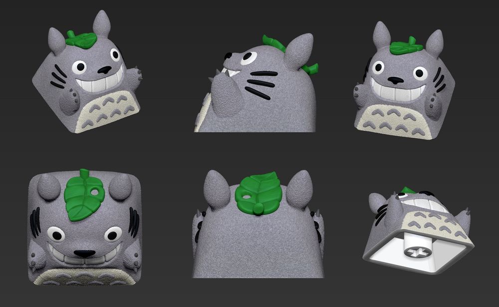 图片[3]-龙猫键盘帽-3D合纵社-3D打印模型STL格式3mf格式免费下载！