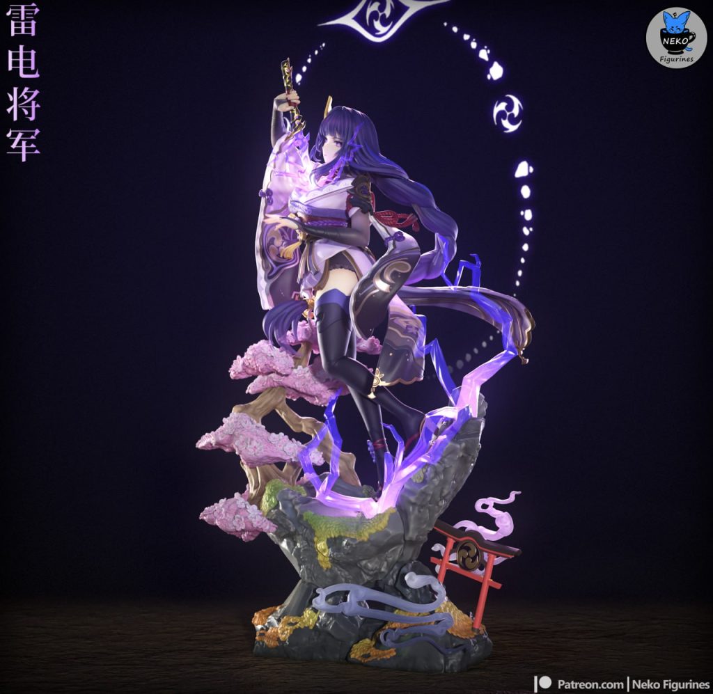 图片[4]-【原神】巴尔泽布 Neko Figurines – Genshin Impact – Raiden-3D合纵社-3D打印模型STL格式3mf格式免费下载！