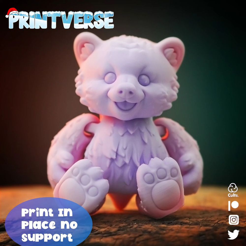 图片[2]-宝宝北极熊-钥匙扣-3D合纵社-3D打印模型STL格式3mf格式免费下载！