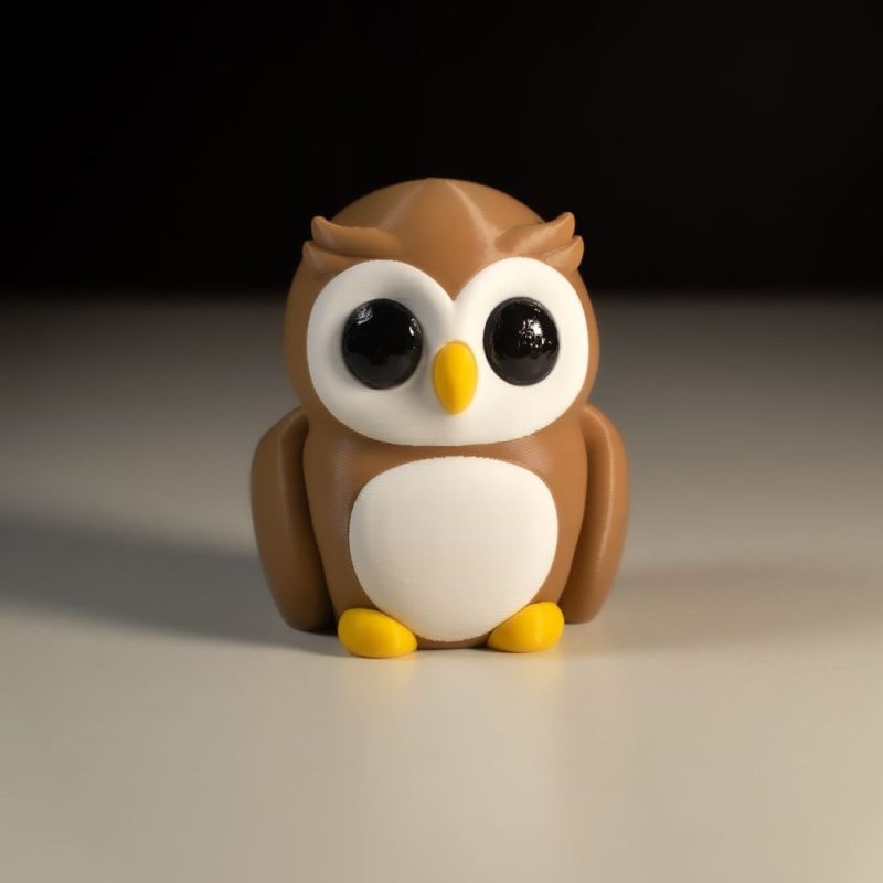 可爱猫头鹰-钥匙扣-3D合纵社-3D打印模型STL格式3mf格式免费下载!