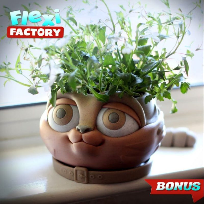 猫头花盆-3D合纵社-3D打印模型STL格式3mf格式免费下载!