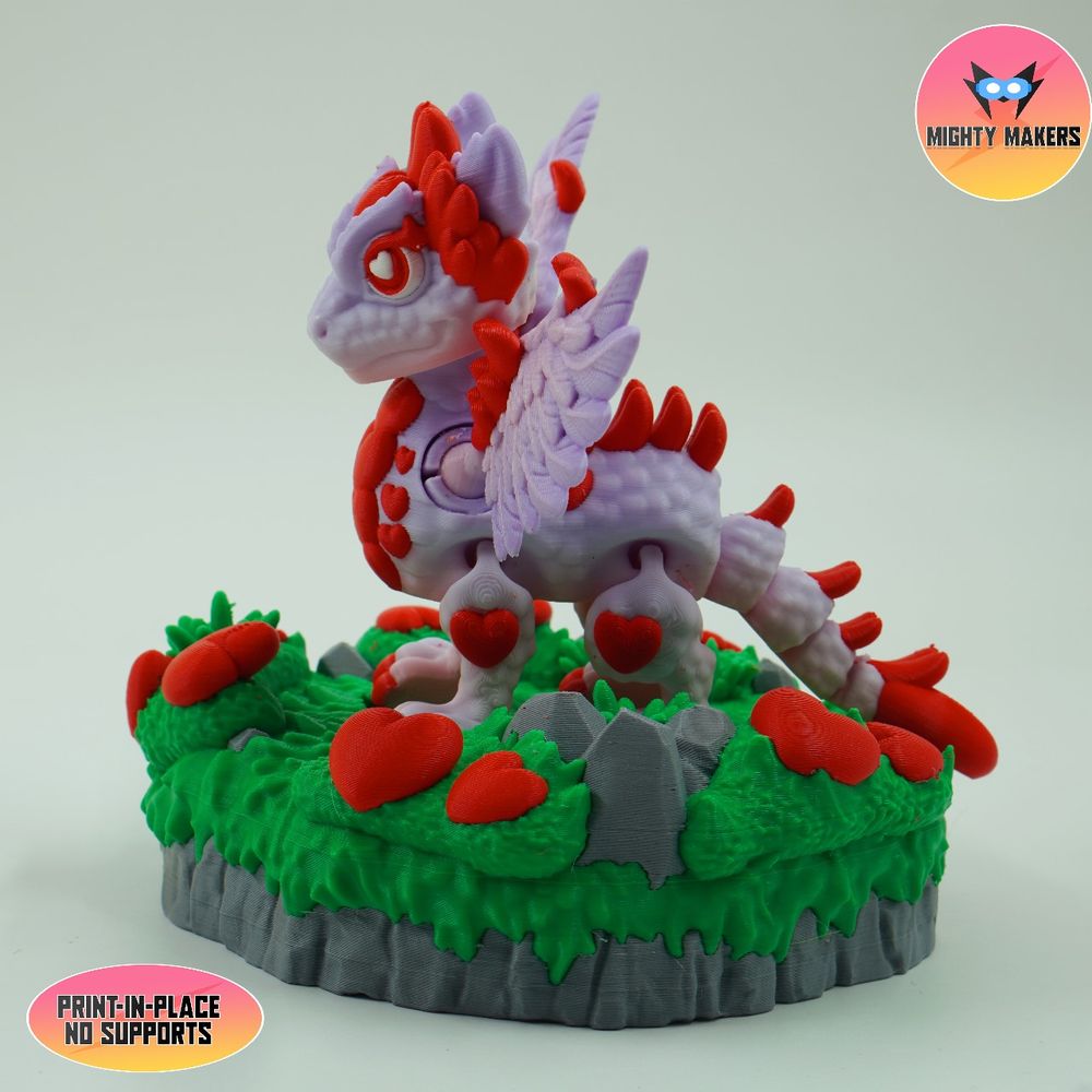 图片[4]-爱心龙 MightyMakers- Flexi Valentine Dragon @Print3DWorld-3D合纵社-3D打印模型STL格式3mf格式免费下载！