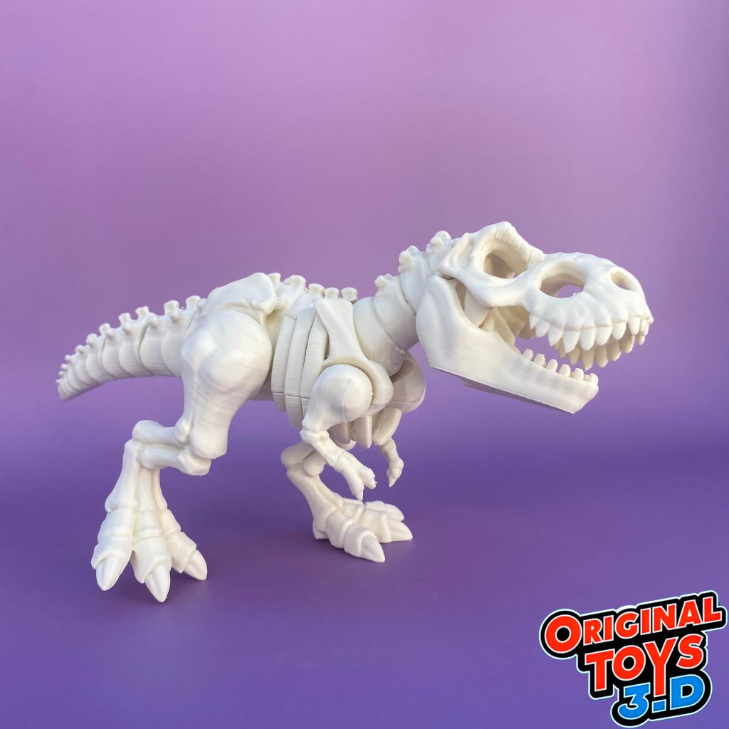 霸王龙骨架T-Rex Skeleton Articulated Flexi-3D合纵社-3D打印模型STL格式3mf格式免费下载！