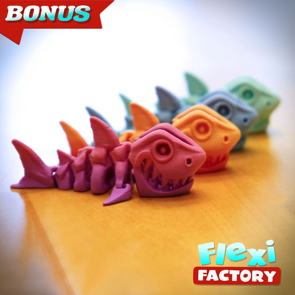 图片[3]-鲨鱼骨架钥匙链 Flexi Factory Mini Skeleton Shark-3D合纵社-3D打印模型STL格式3mf格式免费下载！