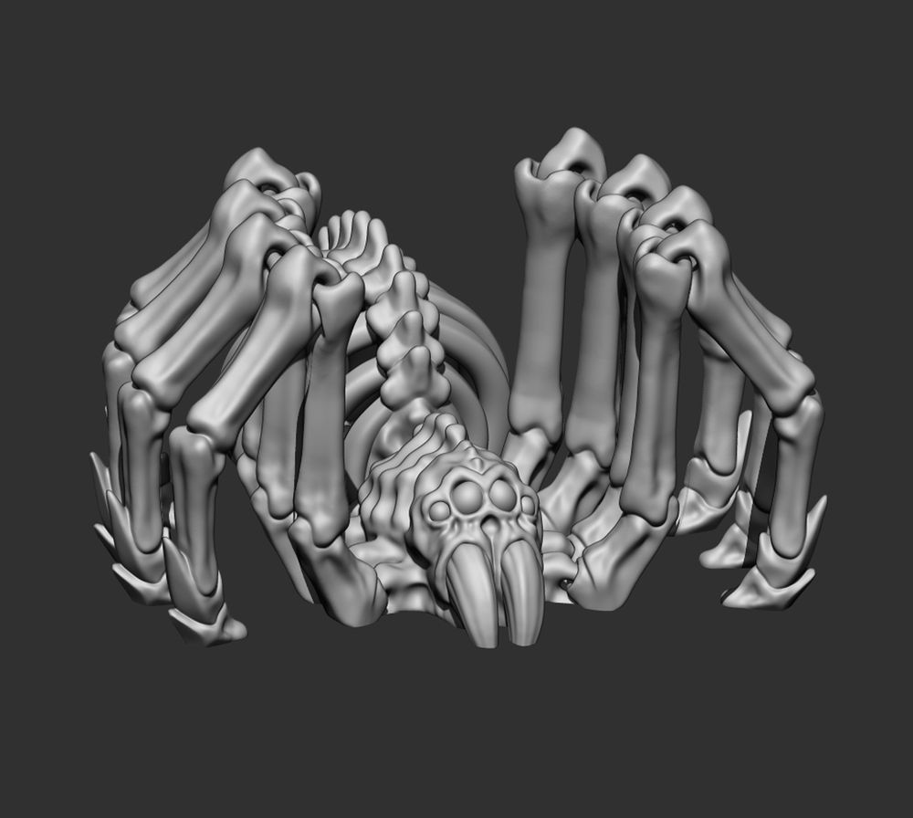 图片[2]-骨架蜘蛛-3D合纵社-3D打印模型STL格式3mf格式免费下载！