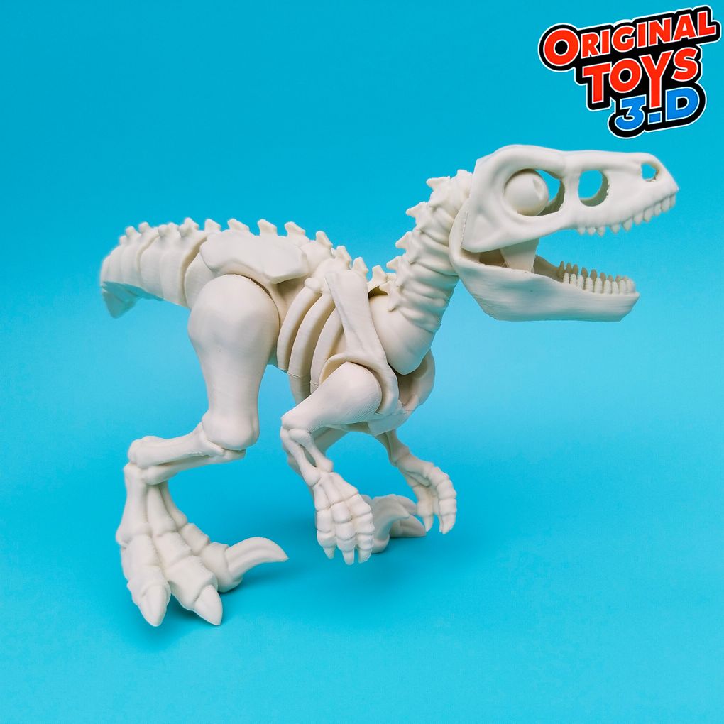 图片[3]-骨架迅猛龙 Original Toys 3D_VelociraptorSkeletonFlexi-3D合纵社-3D打印模型STL格式3mf格式免费下载！