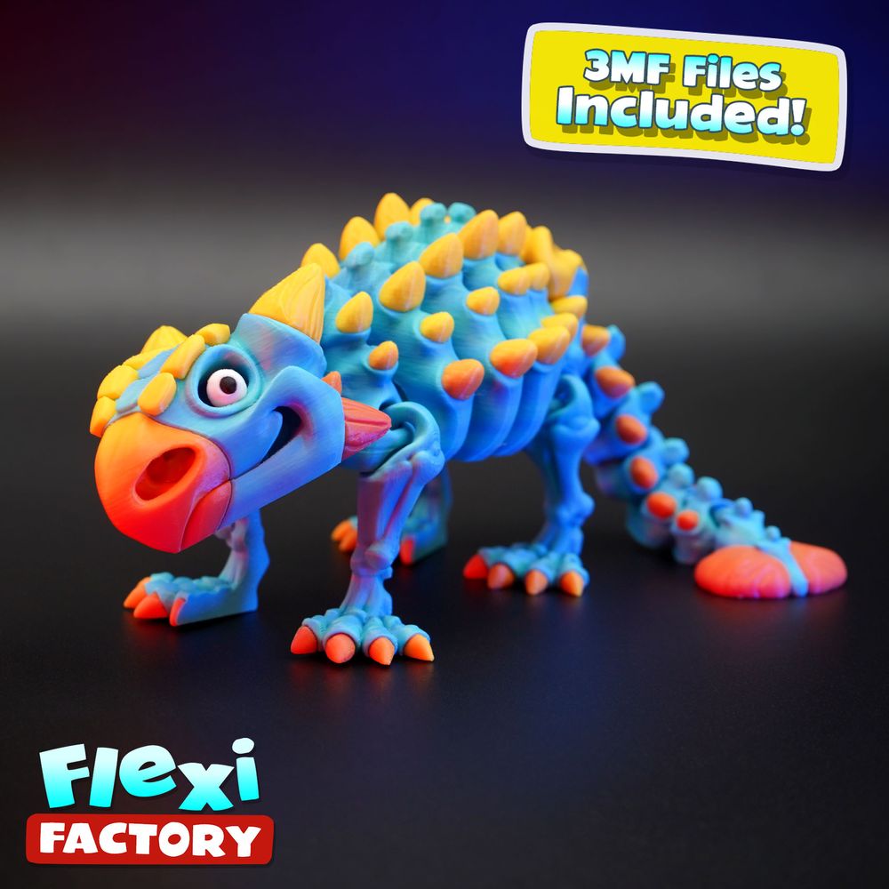 图片[3]-骨架甲龙 Flexi Factory Skeleton Ankylosaurus-3D合纵社-3D打印模型STL格式3mf格式免费下载！