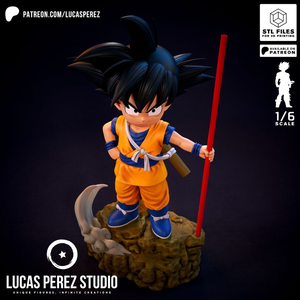 图片[2]-【龙珠】孙悟空 Goku Daima – By Lucas Perez Studio-3D合纵社-3D打印模型STL格式3mf格式免费下载！