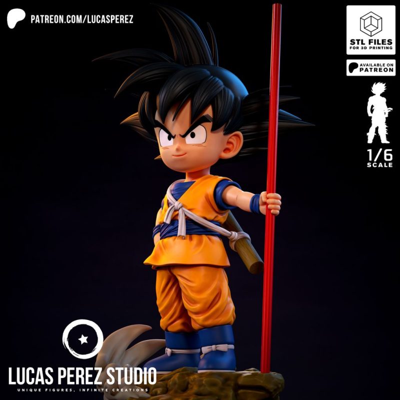 【龙珠】孙悟空Goku Daima - By Lucas Perez Studio-3D合纵社-3D打印模型STL格式3mf格式免费下载！