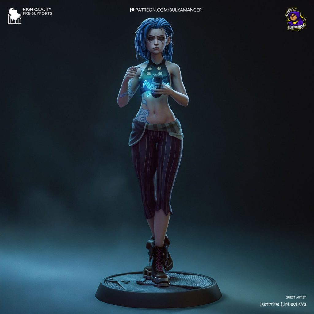 图片[5]-【英雄联盟】金克斯 Bulkamancer Sculpts – Broken Jinx-3D合纵社-3D打印模型STL格式3mf格式免费下载！