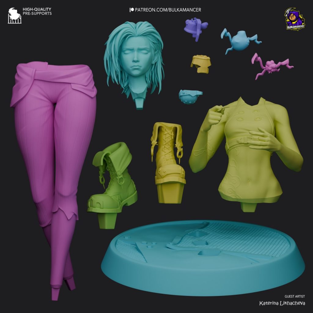 图片[2]-【英雄联盟】金克斯 Bulkamancer Sculpts – Broken Jinx-3D合纵社-3D打印模型STL格式3mf格式免费下载！