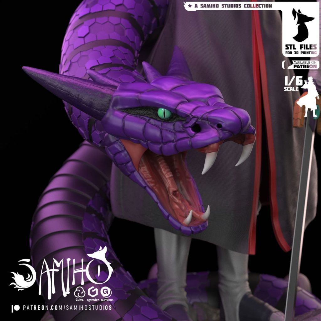 图片[3]-【火影忍者】大蛇丸Samiho Studios Naruto Orochimaru-3D合纵社-3D打印模型STL格式3mf格式免费下载！