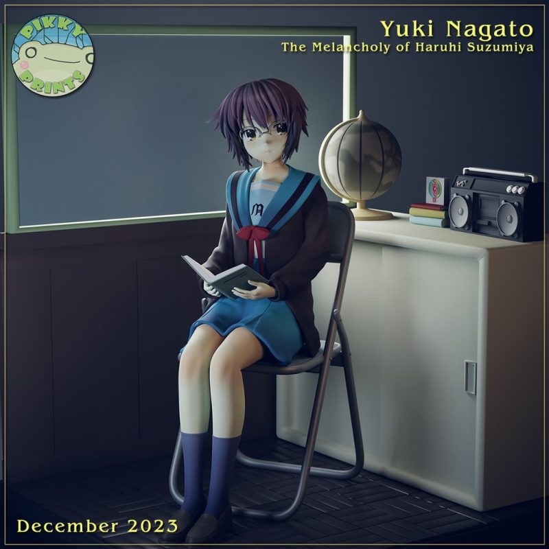 【凉宫春日】长门有希 PikkyPrints Yuki Nagato-3D合纵社-3D打印模型STL格式3mf格式免费下载！