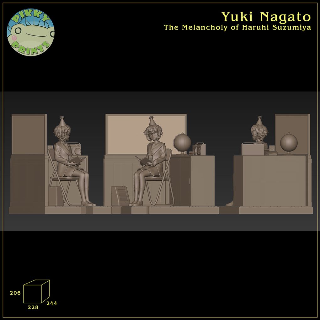 图片[4]-【凉宫春日】长门有希 PikkyPrints Yuki Nagato-3D合纵社-3D打印模型STL格式3mf格式免费下载！