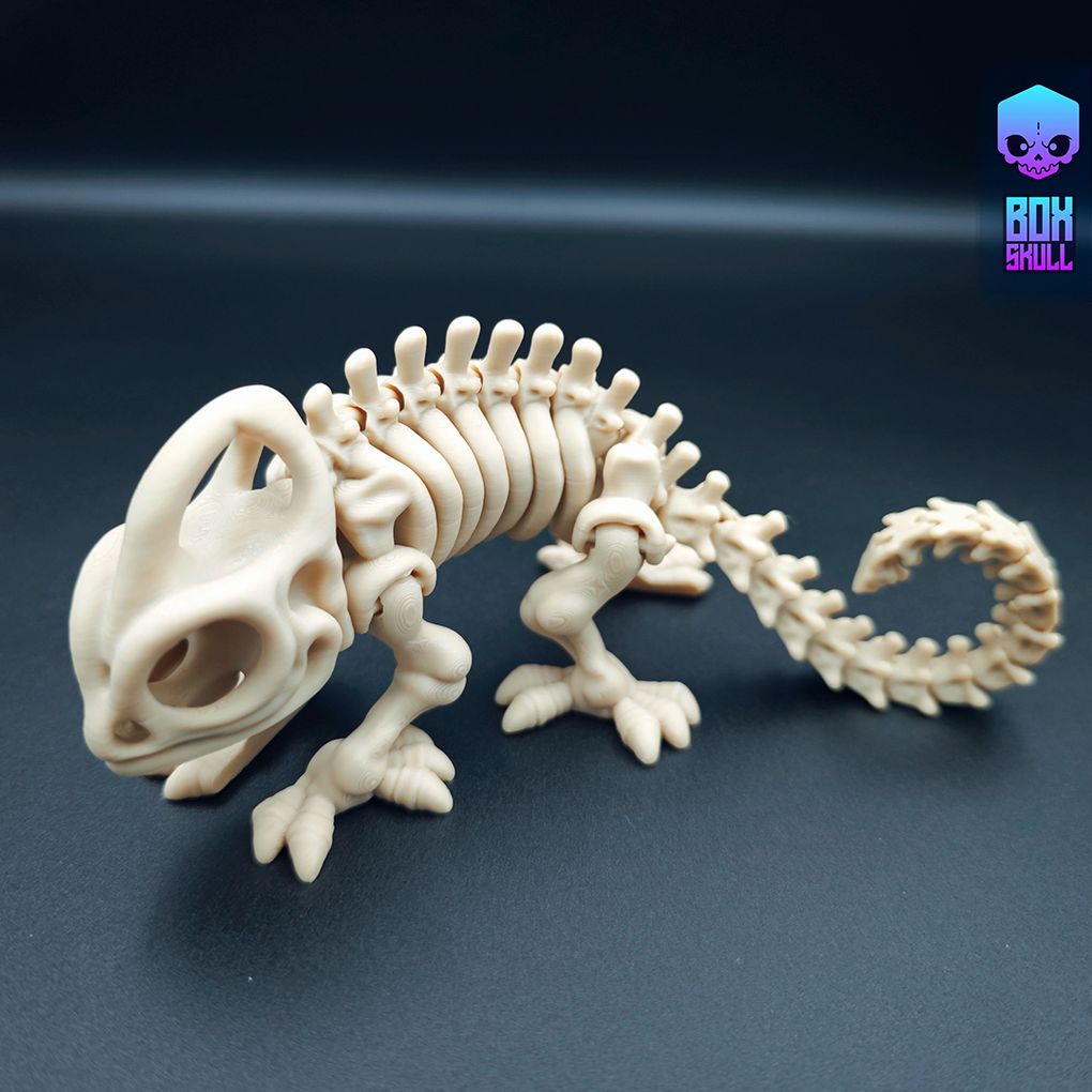 图片[2]-骨架变色龙BoxSkull3D- Skeleton Chameleon-3D合纵社-3D打印模型STL格式3mf格式免费下载！
