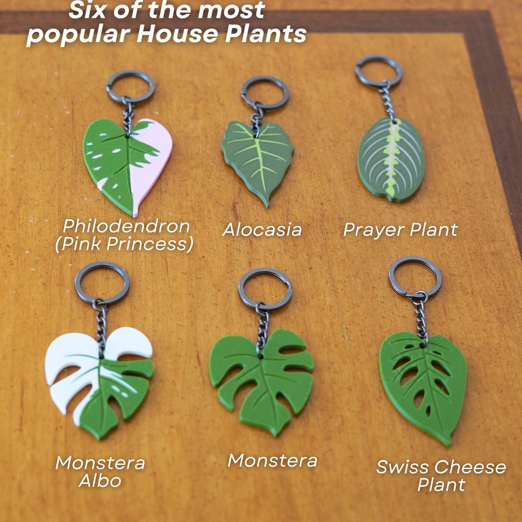 图片[2]-叶子钥匙链 ForgeCore- Leafy Keys Houseplant-3D合纵社-3D打印模型STL格式3mf格式免费下载！