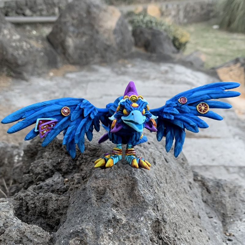 【恐怖系列】30.算命乌鸦 Articulated Fortune Teller Raven-3D合纵社-3D打印模型STL格式3mf格式免费下载!