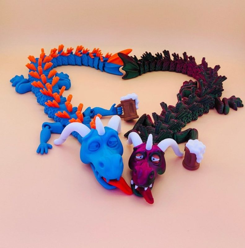 醉龙 DrunkDragon-3D合纵社-3D打印模型STL格式3mf格式免费下载！