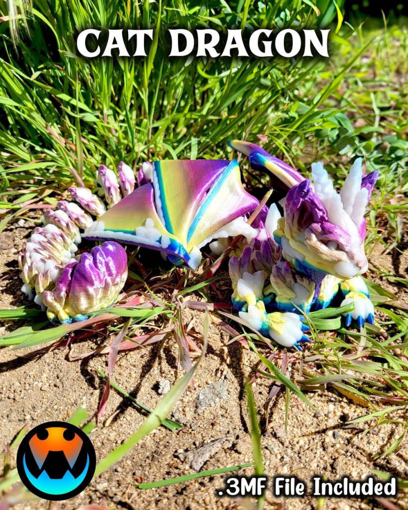图片[3]-猫龙 Cinderwing3D- Cat Dragon @Print3DWorld-3D合纵社-3D打印模型STL格式3mf格式免费下载！