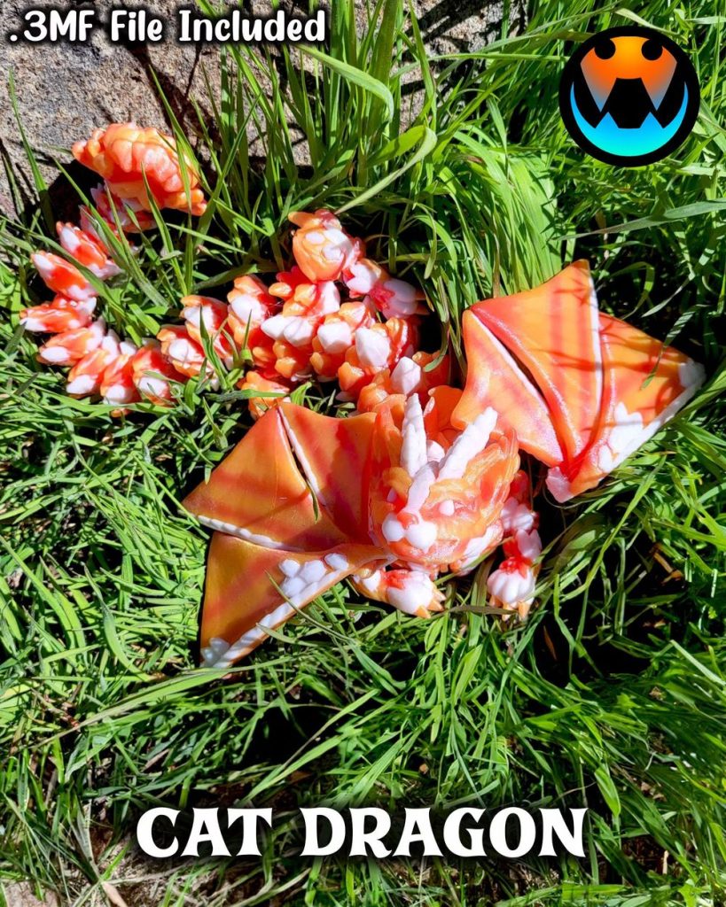 图片[2]-猫龙 Cinderwing3D- Cat Dragon @Print3DWorld-3D合纵社-3D打印模型STL格式3mf格式免费下载！