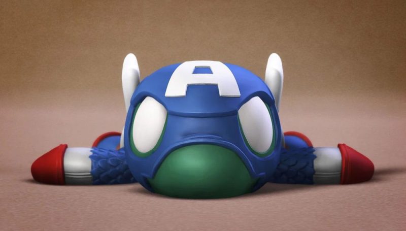 乌龟美国队长Super Turtle Captain America-3D合纵社-3D打印模型STL格式3mf格式免费下载!