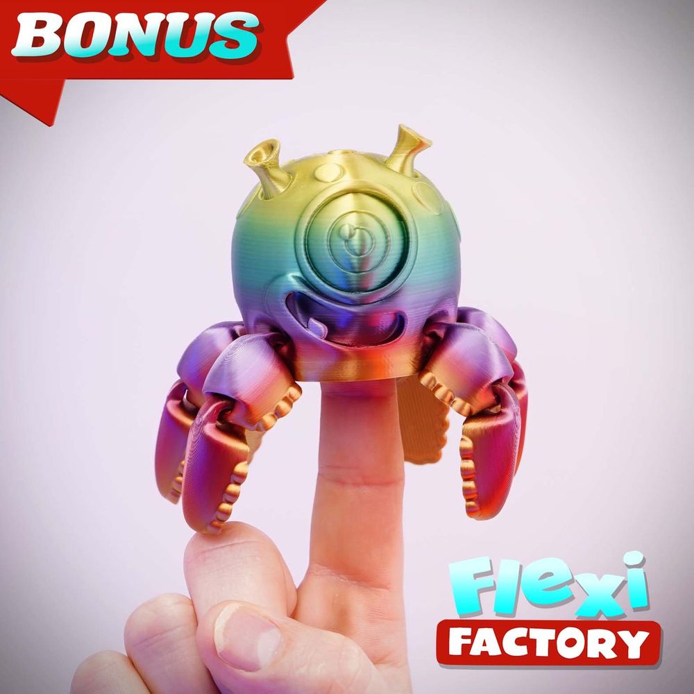 图片[2]-外星鱿鱼 bonus-flexi-factory-alien-squid-spinner-3D合纵社-3D打印模型STL格式3mf格式免费下载！