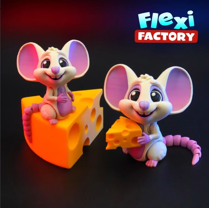 图片[2]-小老鼠 Flexi_factory_-_mouse_chees-3D合纵社-3D打印模型STL格式3mf格式免费下载！