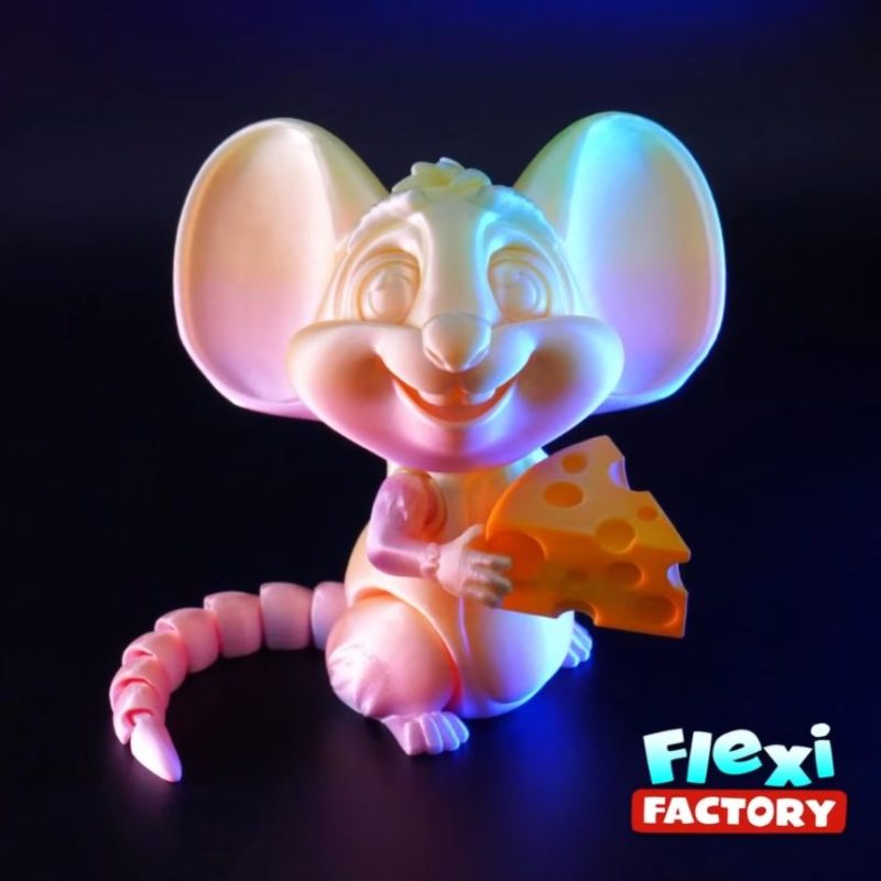 小老鼠 Flexi_factory_-_mouse_chees-3D合纵社-3D打印模型STL格式3mf格式免费下载!