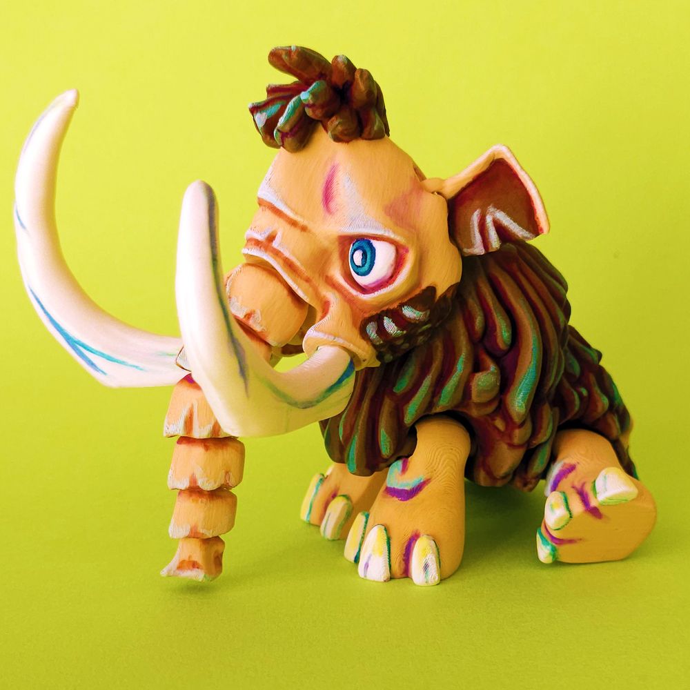 图片[3]-长毛象 Twisty Mammoth-3D合纵社-3D打印模型STL格式3mf格式免费下载！