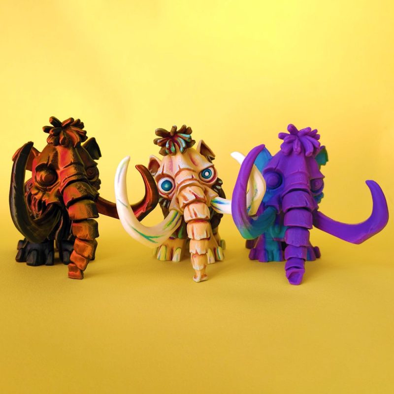 长毛象 Twisty Mammoth-3D合纵社-3D打印模型STL格式3mf格式免费下载！