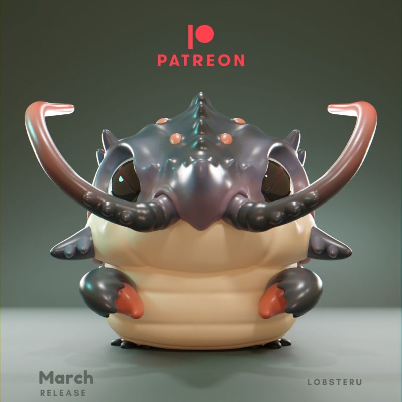 【格鲁皮怪物】Lobsteru-3D合纵社-3D打印模型STL格式3mf格式免费下载!