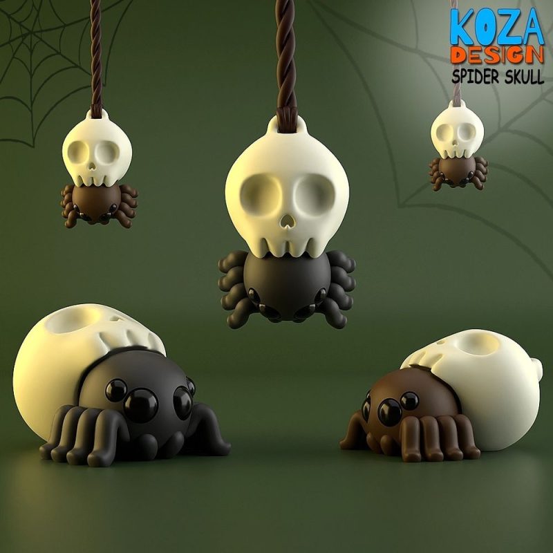 骷髅蜘蛛 Koza- Spider Skull @Print3DWorld-3D合纵社-3D打印模型STL格式3mf格式免费下载!