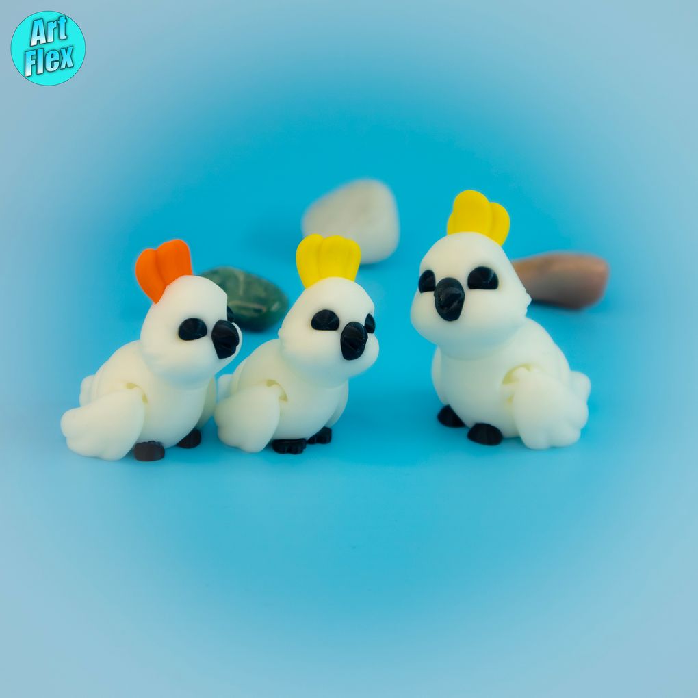 图片[2]-凤头鹦鹉 ArtFlex_Crested_Cockatoo-3D合纵社-3D打印模型STL格式3mf格式免费下载！