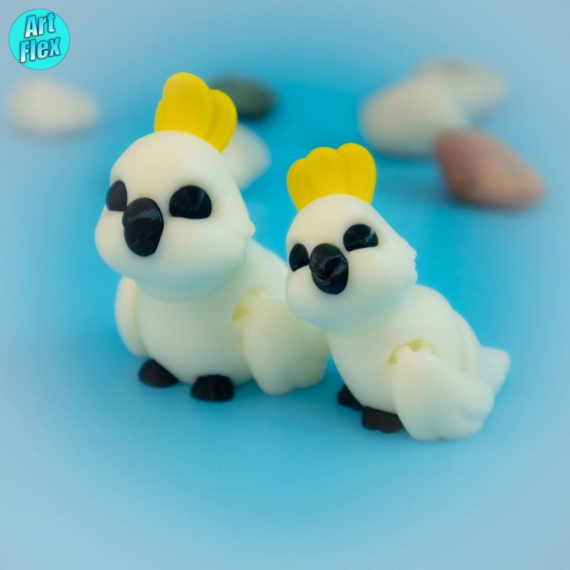 凤头鹦鹉 ArtFlex_Crested_Cockatoo-3D合纵社-3D打印模型STL格式3mf格式免费下载！