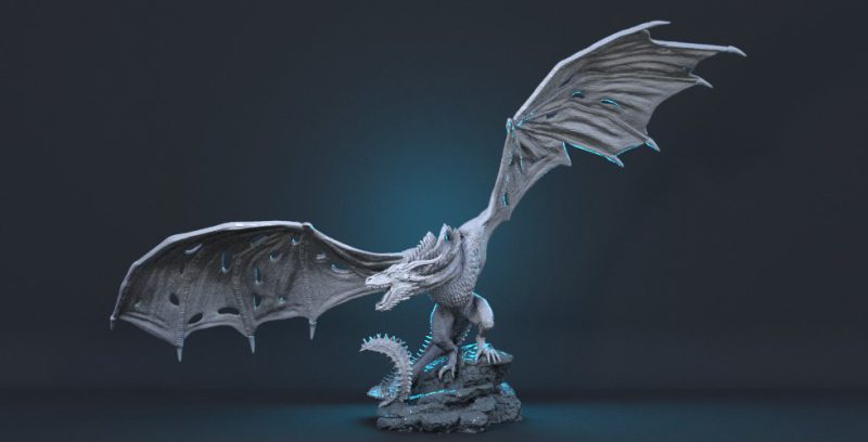 ​【权力的游戏】Ice Dragom 冰龙-3D合纵社-3D打印模型STL格式3mf格式免费下载！