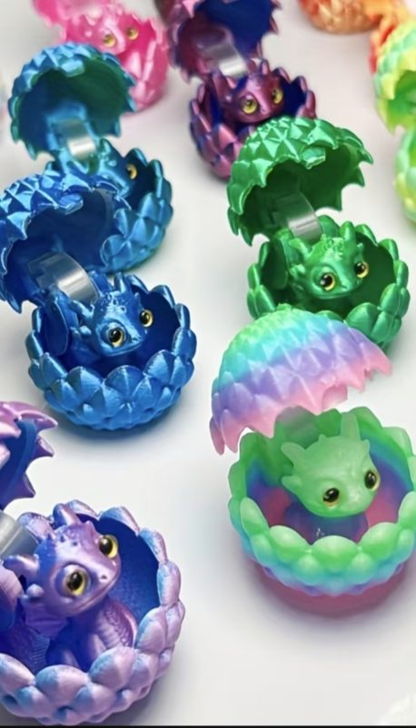 小龙幼崽和龙蛋-3D合纵社-3D打印模型STL格式3mf格式免费下载！