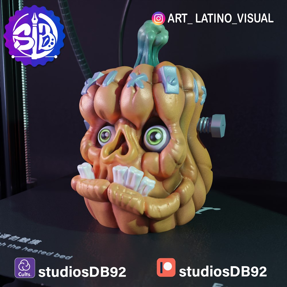 图片[3]-【恐怖系列】09.弗兰肯斯坦南瓜头-3D合纵社-3D打印模型STL格式3mf格式免费下载！