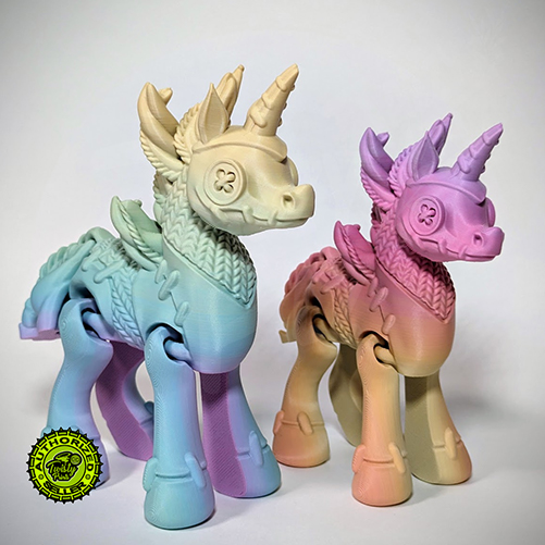 【恐怖系列】05.独角兽  Articulated Spooky Unicorn-3D合纵社-3D打印模型STL格式3mf格式免费下载！