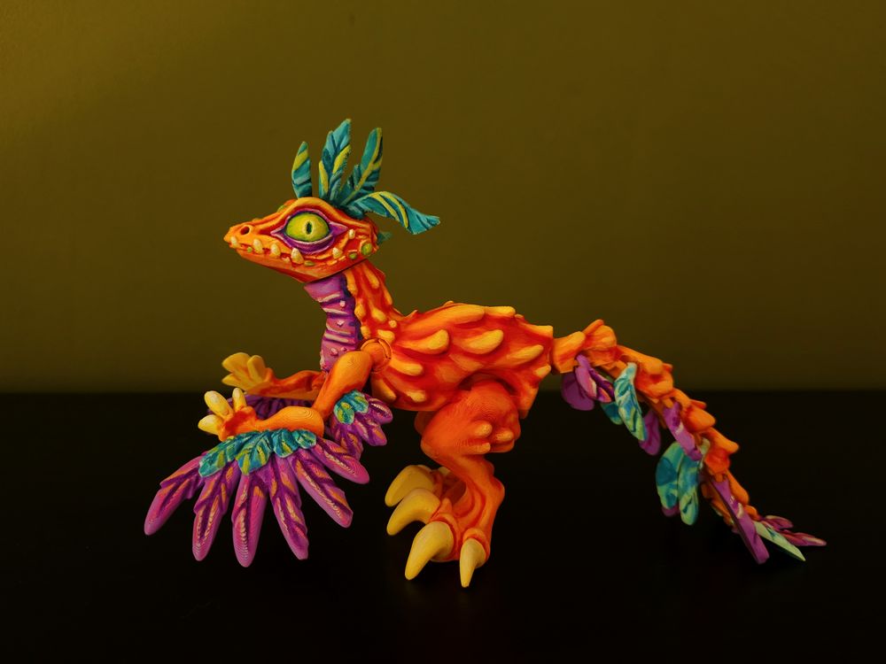 图片[3]-【恐怖系列】40.羽毛猛禽恐龙-3D合纵社-3D打印模型STL格式3mf格式免费下载！