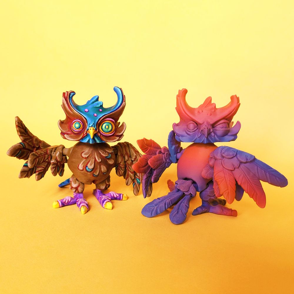 图片[2]-【恐怖系列】20.猫头鹰-3D合纵社-3D打印模型STL格式3mf格式免费下载！