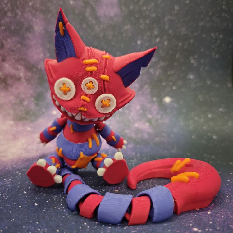 【恐怖系列】21.毛绒猫-3D合纵社-3D打印模型STL格式3mf格式免费下载！