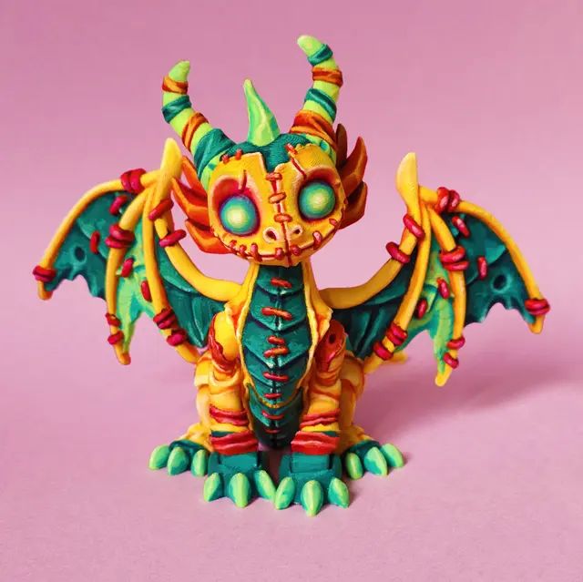 图片[3]-【恐怖系列】55.毛绒龙 Articulated_Stuffed_Dragon-3D合纵社-3D打印模型STL格式3mf格式免费下载！