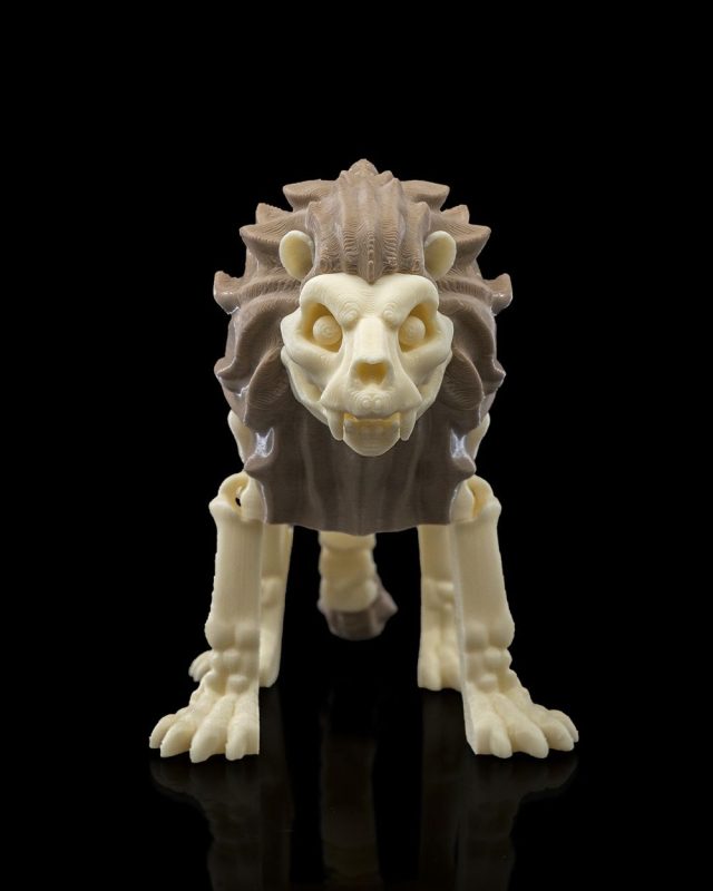 骷髅狮子 Skeleton Lion @Print3DWorld-3D合纵社-3D打印模型STL格式3mf格式免费下载!