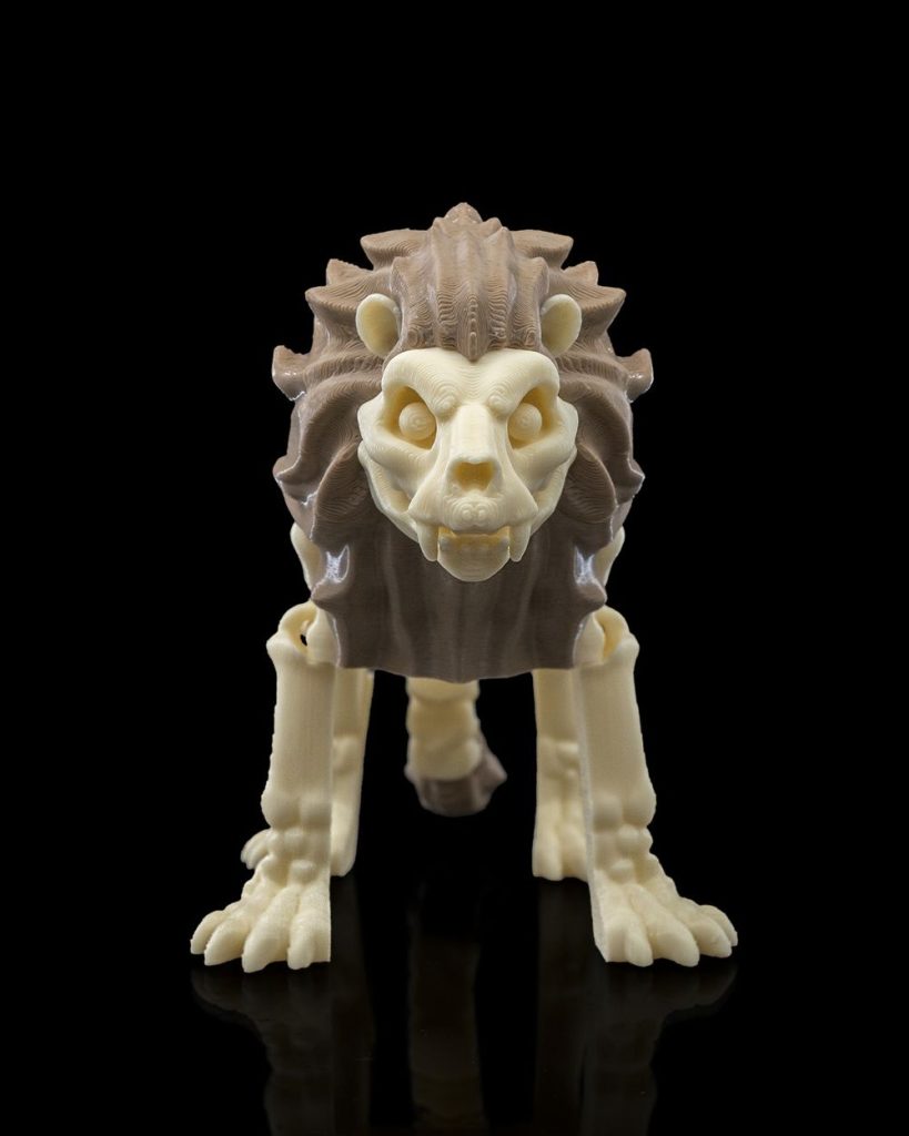 骷髅狮子 Skeleton Lion @Print3DWorld-3D合纵社-3D打印模型STL格式3mf格式免费下载！