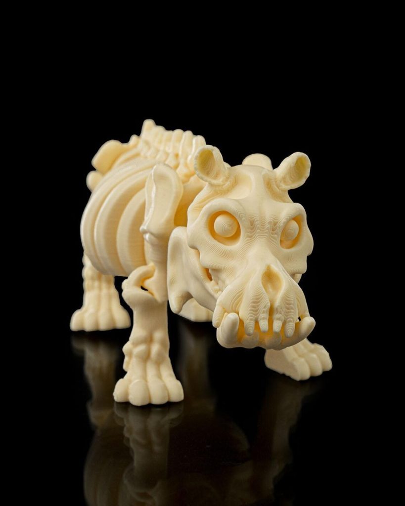 骷髅河马StlFlix- Skeleton Hippo-3D合纵社-3D打印模型STL格式3mf格式免费下载！
