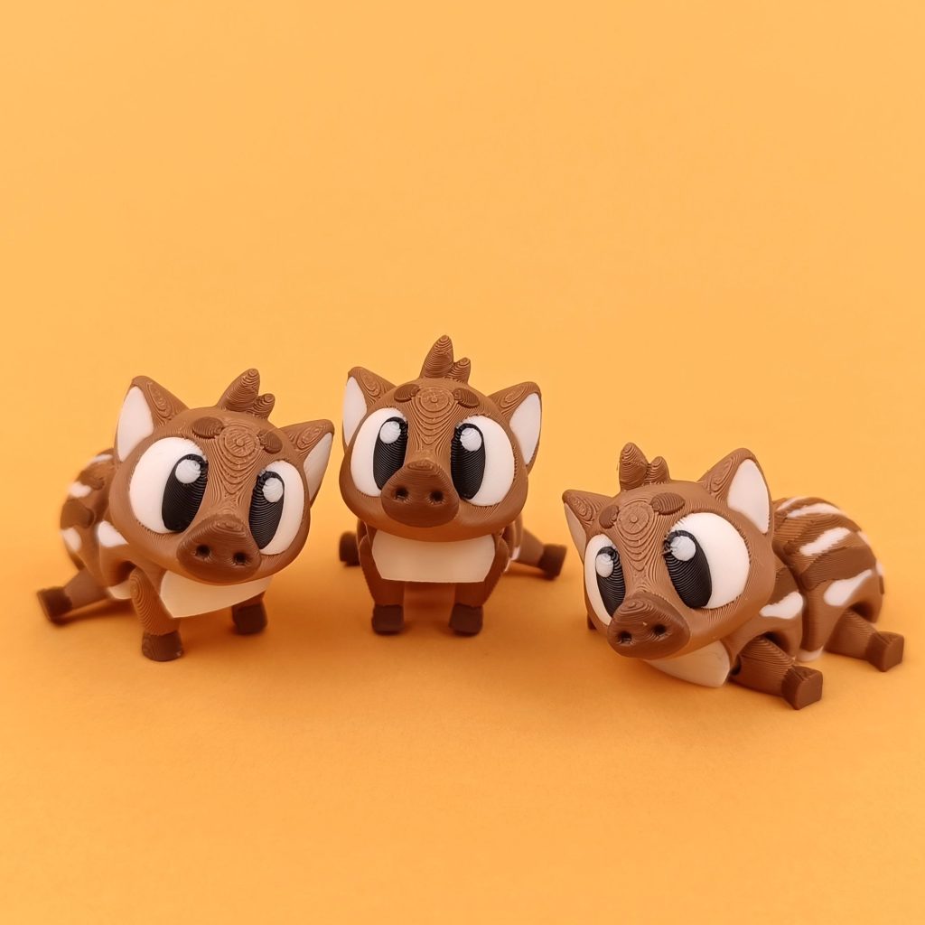 图片[4]-可爱的小山猪（可做钥匙链）Flexi Mini Boar Print-in-place-3D合纵社-3D打印模型STL格式3mf格式免费下载！