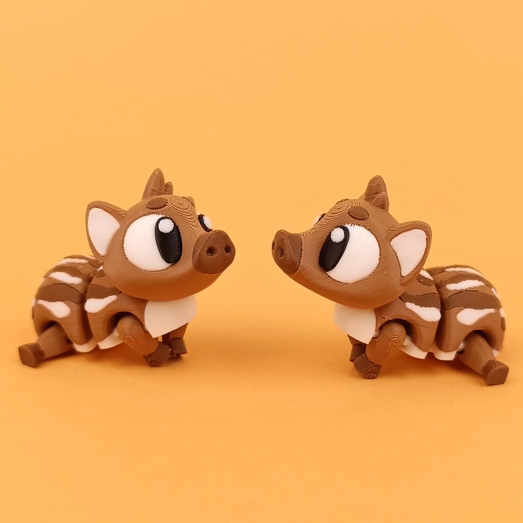 图片[3]-可爱的小山猪（可做钥匙链）Flexi Mini Boar Print-in-place-3D合纵社-3D打印模型STL格式3mf格式免费下载！