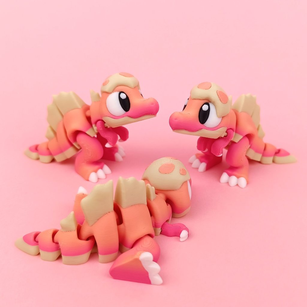 棘龙 Flexi Baby Spinosaurus Print-in-place-3D合纵社-3D打印模型STL格式3mf格式免费下载！